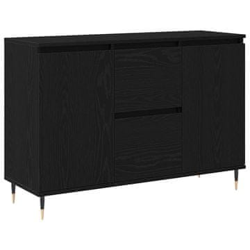 Vidaxl Strani šal Črna Orehovina 101,5 x 35 x 70 cm Konstruiran les