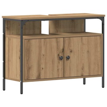 Vidaxl Omarica za kopalniški umivalnik artisan hrast 80 x 30 x 60 cm