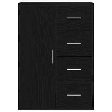 Vidaxl Strani šal Črna Orehovina 60 x 31 x 84 cm Konstruiran les