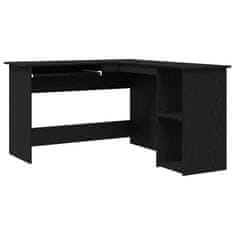 Vidaxl Kotniška miza Črni hrast 120 x 140 x 75 cm Konstruiran les