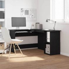 Vidaxl Kotniška miza Črni hrast 120 x 140 x 75 cm Konstruiran les