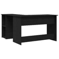 Vidaxl Kotniška miza Črni hrast 120 x 140 x 75 cm Konstruiran les