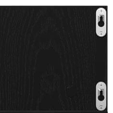 Vidaxl Stenska polica Črna Orehovina 75 x 18 x 18 cm Konstruiran les