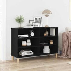Vidaxl Strani šal Črni hrast 103.5 x 35 x 70 cm Konstruiran les