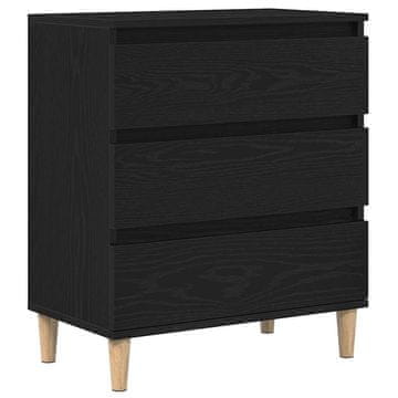 Vidaxl Strani šal Črna Orehovina 60 x 35 x 70 cm Konstruiran les