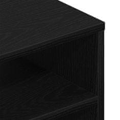 Vidaxl Stenska polica Črna Orehovina 102 x 30 x 29 cm Konstruiran les