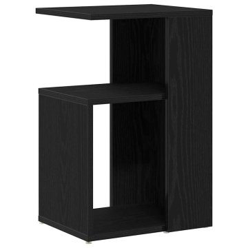 Vidaxl Stranska miza Črna Orehovina 36 x 30 x 56 cm Konstruiran les