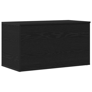Vidaxl Črno Orehova Shranjevalna Škatla 84x42x46 cm iz Inženirskega Lesa
