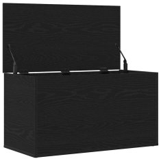 Vidaxl Črno Orehova Shranjevalna Škatla 84x42x46 cm iz Inženirskega Lesa