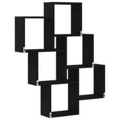 Vidaxl Stenska polica Črna Orehovina 78 x 15 x 93 cm Konstruiran les