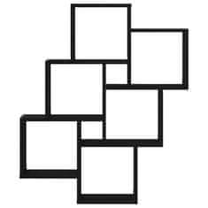 Vidaxl Stenska polica Črna Orehovina 78 x 15 x 93 cm Konstruiran les