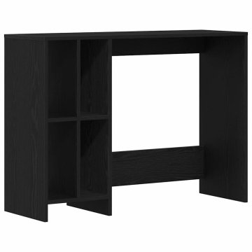 Vidaxl Miza s polico Črna Orehovina 102,5 x 35 x 75 cm Konstruiran les
