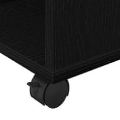 Vidaxl Shranjevalna omara Črni hrast 60 x 35 x 75 cm Konstruiran les