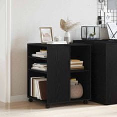 Vidaxl Shranjevalna omara Črni hrast 60 x 53 x 72.5 cm Konstruiran les