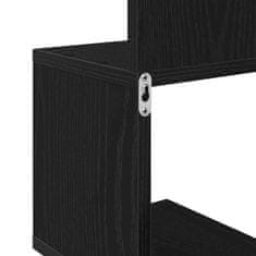 Vidaxl Kotna polica Črni hrast 20 x 20 x 127.5 cm Konstruiran les