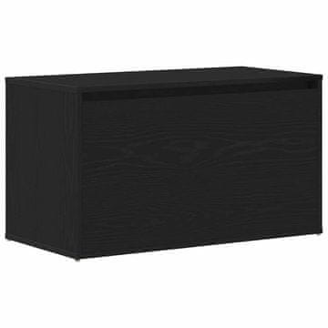 Vidaxl klop s predalom Črna 80 x 40 x 45 cm Konstruiran les