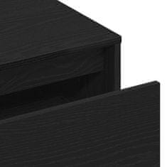 Vidaxl klop s predalom Črna 80 x 40 x 45 cm Konstruiran les