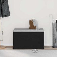 Vidaxl klop s predalom Črna 80 x 40 x 45 cm Konstruiran les