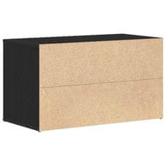 Vidaxl klop s predalom Črna 80 x 40 x 45 cm Konstruiran les