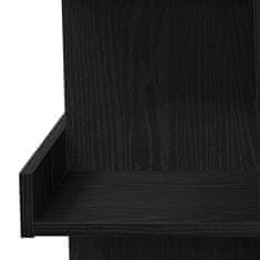 Vidaxl Barska miza Črni hrast 100 x 48 x 101.5 cm Konstruiran les