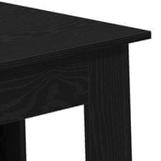 Vidaxl Barska miza Črni hrast 102 x 50 x 103.5 cm Konstruiran les
