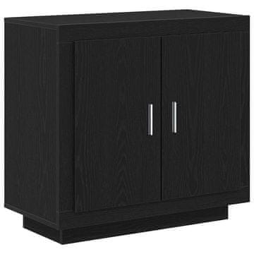 Vidaxl Strani šal Črna Orehovina 80 x 40 x 75 cm Konstruiran les