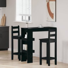 Vidaxl Stenska Bar miza Črni hrast 102 x 55 x 103.5 cm Konstruiran les