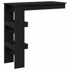 Vidaxl Stenska Bar miza Črni hrast 102 x 55 x 103.5 cm Konstruiran les