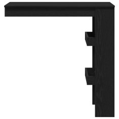 Vidaxl Stenska Bar miza Črni hrast 102 x 55 x 103.5 cm Konstruiran les