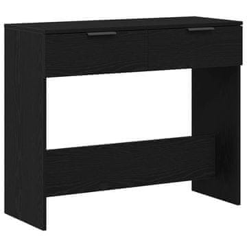 Vidaxl Konzolna miza Črna Orehovina 30 x 36 x 75 cm Konstruiran les