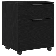Vidaxl Kabinet za datoteke Črni hrast 45 x 38 x 54 cm Konstruiran les