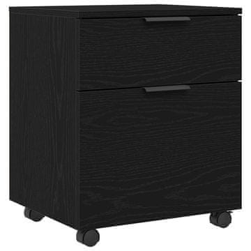 Vidaxl Kabinet za datoteke Črni hrast 45 x 38 x 54 cm Konstruiran les
