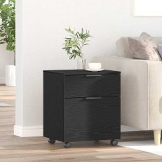 Vidaxl Kabinet za datoteke Črni hrast 45 x 38 x 54 cm Konstruiran les