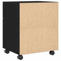 Vidaxl Kabinet za datoteke Črni hrast 45 x 38 x 54 cm Konstruiran les