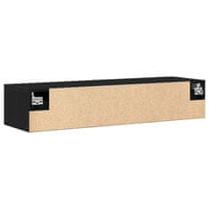 Vidaxl Omarica na steni Črni hrast 102 x 30 x 20 cm Konstruiran les