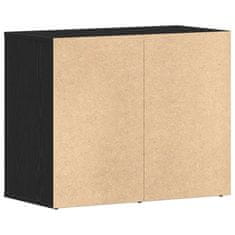 Vidaxl Črn hrastov kozmetični kabinet - 80x40x65 cm