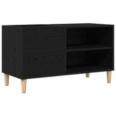 Vidaxl Kabinet za plošče Črne in naravne barve 84,5x38x48 cm Izdelano iz inženirskega lesa