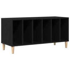 Vidaxl Regal za ploče Črna Oreh 100x38x48 cm Inženirski les