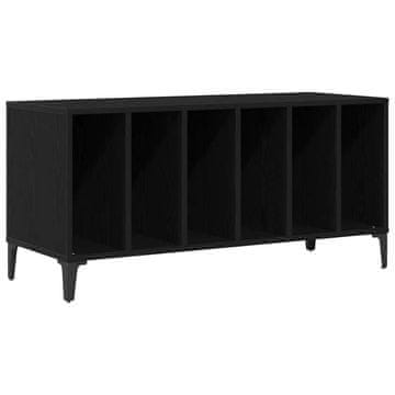 Vidaxl kabinet za plošče iz črnega hrasta - 100x38x48 cm iz inženirskega lesa