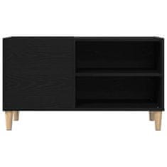 Vidaxl Kabinet za plošče Črne in naravne barve 84,5x38x48 cm Izdelano iz inženirskega lesa
