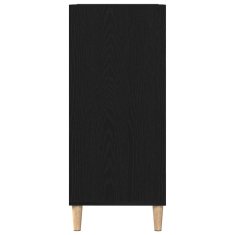 Vidaxl Razstavni omarica Črna Oreh 84,5x38x89 cm Inženirski les
