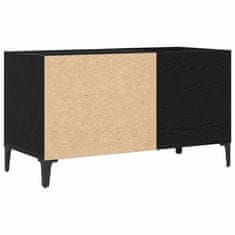 Vidaxl Kabinet za zapise Črna Hrast 84,5x38x48 cm Inženirski les