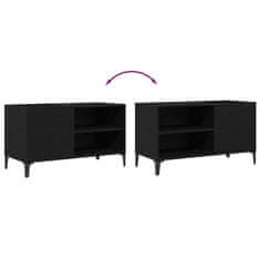 Vidaxl Kabinet za zapise Črna Hrast 84,5x38x48 cm Inženirski les