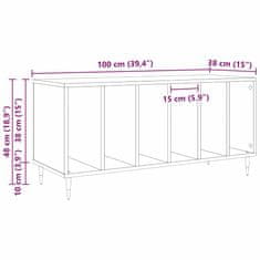 Vidaxl Omara za plošče artisan hrast 100 x 38 x 48 cm Konstruiran les