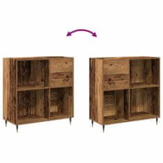 Vidaxl Omara za plošče artisan hrast 85 x 38 x 89 cm Konstruiran les