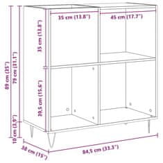 Vidaxl Omara za plošče artisan hrast 85 x 38 x 89 cm Konstruiran les