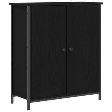 Vidaxl Strani šal Črna Orehovina 70 x 30 x 80 cm Konstruiran les