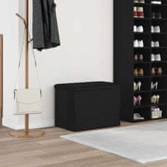 Vidaxl Klop za shranjevanje Črni hrast 62 x 42 x 45 cm Konstruiran les