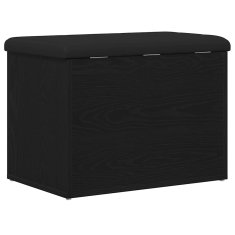 Vidaxl Klop za shranjevanje Črni hrast 62 x 42 x 45 cm Konstruiran les