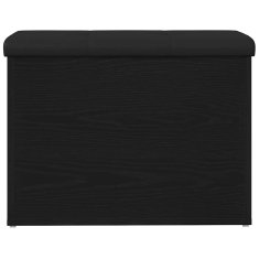 Vidaxl Klop za shranjevanje Črni hrast 62 x 42 x 45 cm Konstruiran les